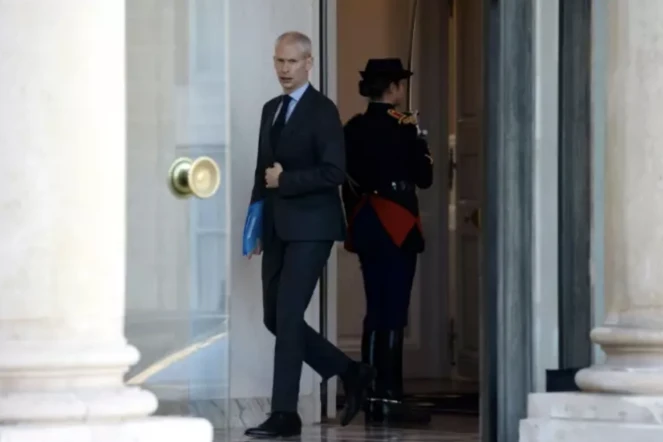 Le ministre chargé des Relations avec le Parlement Franck Riester à l'Elysée à Paris, le 18 janvier 2023 ( AFP / Ludovic MARIN )