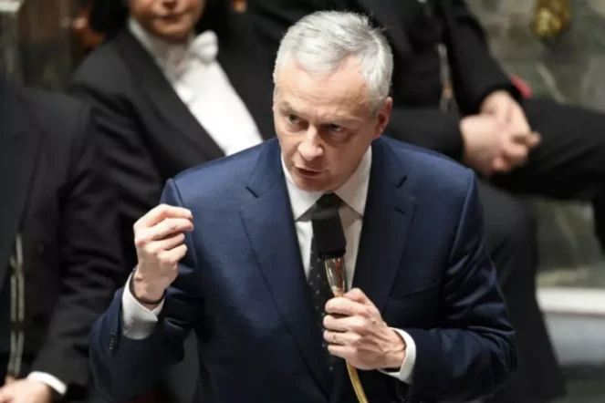 Le ministre de l'Economie, Bruno Le Maire, à l'Assemblée nationale, le 24 janvier 2023 à Paris ( AFP / BERTRAND GUAY )