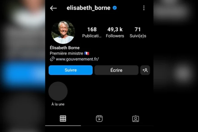 Le compte Instagram d'Elisabeth Borne a atteint les 49,3 k abonnés