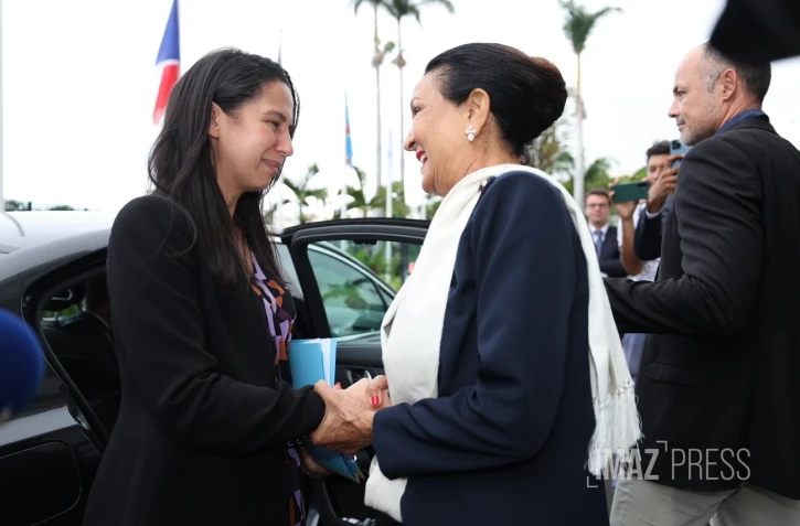 Visite de la ministre des Outre-mer : Naïma Moutchou rencontre Cyrille Melchior