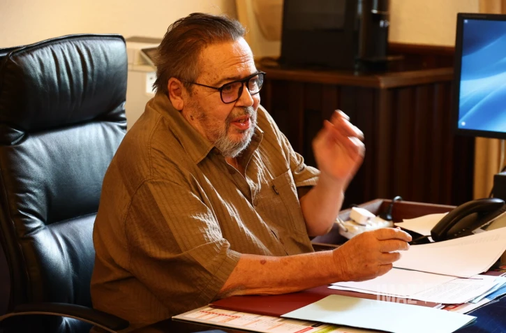 michel fontaine reçoit l'association des commerçants 