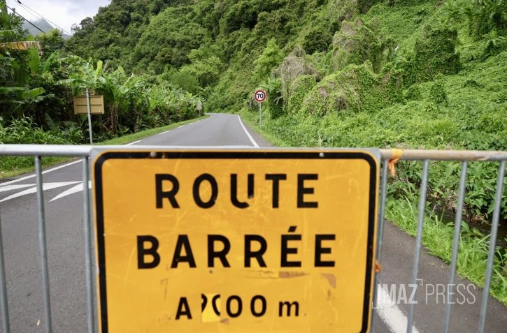 Route de Salazie fermée à la circulation