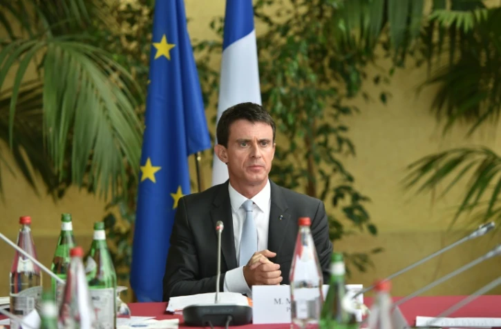 Le Premier ministre Manuel Valls à Boulogne-Sur-Mer, le 22 octobre 2015