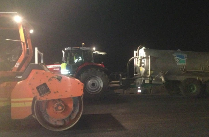 Chantier sur la route du littoral