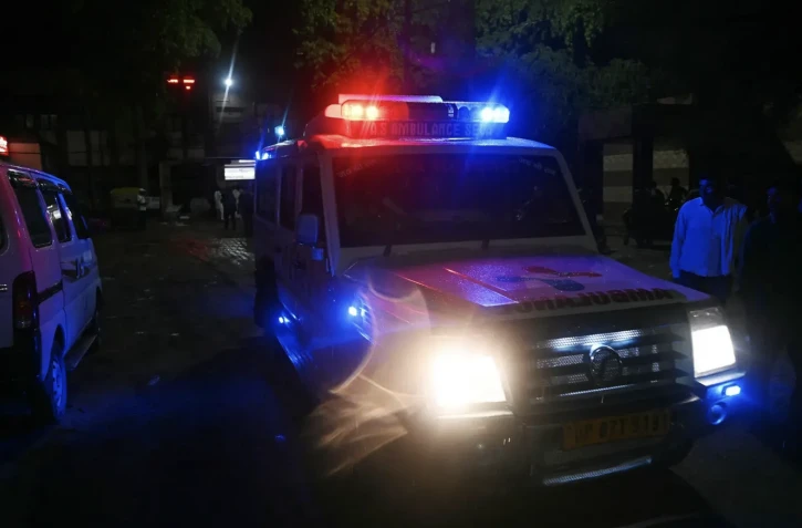 Une ambulance dans l'État indien de l'Uttar Pradesh, le 3 juillet 2024. Photo d'illustration - ARUN SANKAR / AFP