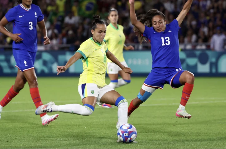 Gabi Portilho face à la France lors des Jeux olympiques de Paris 2024, le 3 août 2024.