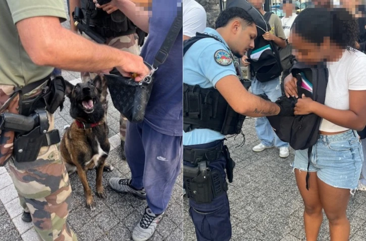 Saint-Joseph : les gendarmes saisissent des stupéfiants et une arme blanche aux abords d'un lycée