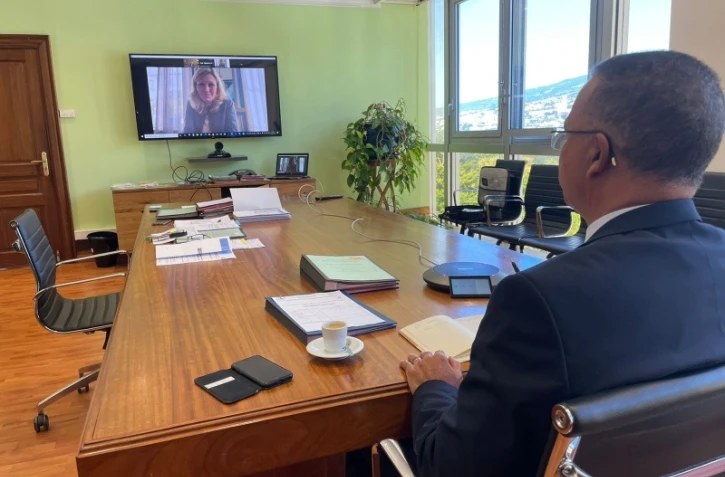Département de La Réunion : Cyrille Melchior rencontre en visio-conférence la Ministre des Outre-mer