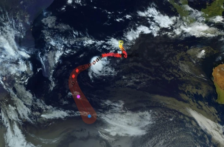 La forte tempête tropicale Dudzai se trouve à 1120 km de La Réunion, une menace pour Rodrigues
