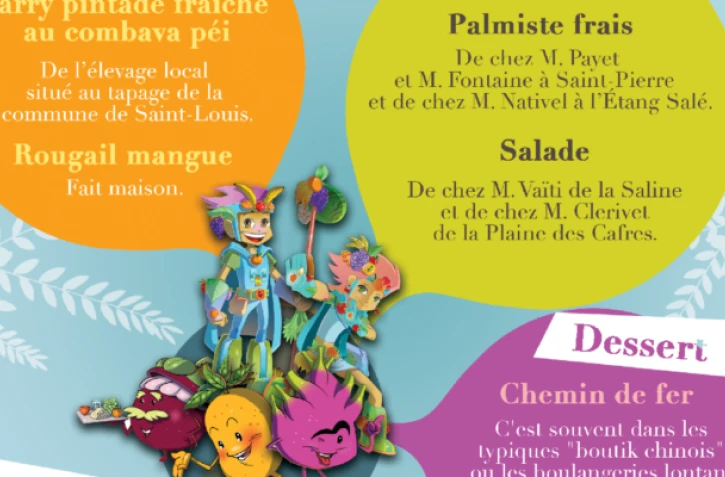 Les produits péi servis dans les écoles à Saint-paul