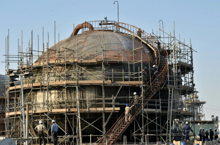 Le site pétrolier saoudien d'Abqaiq, endommagé par des attaques, le 20 septembre 2019