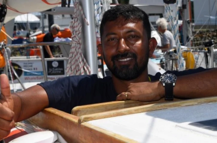Le skipper indien Abilash Tomy (Photo DAMIEN MEYER / AFP)