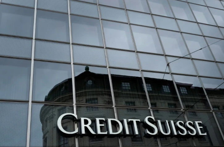 Façade du Crédit Suisse à Bâle, en Suisse, le 13 juin 2016
