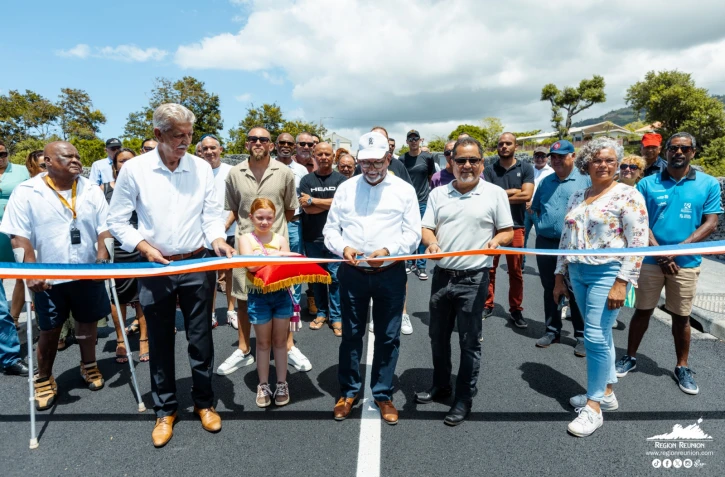inauguration de l'ouvrage d'art de la ravine Jean-Petit à Saint-Joseph