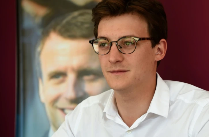 Sacha Houlie, cofondateur des Jeunes avec Macron, mouvement de jeunesse de La République en marche ! et député de la Vienne, le 16 juin 2017 à Poitiers (ouest)