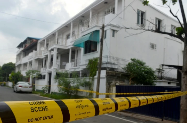 Vue datant du 28 avril 2019 d'une maison de Colombo où habitaient deux frères impliqués dans les attentats suicides du dimanche de Pâques au Sri Lanka
