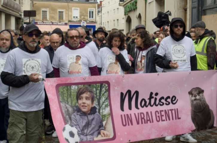 Marche en mémoire de Matisse, le 4 mai 2024 à Châteauroux ( AFP / GUILLAUME SOUVANT )