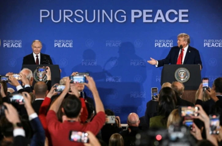 Donald Trump et Vladimir Poutine à Anchorage, en Alaska, le 15 août 2025