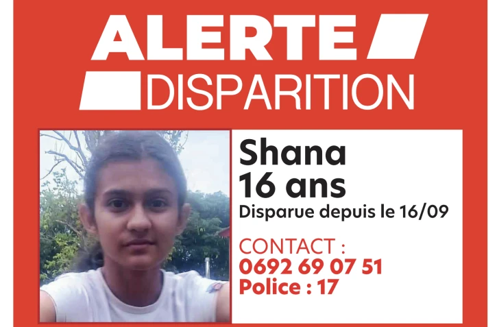 Shana, 16 ans, est portée disparue depuis ce samedi 16 septembre
