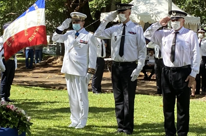 cérémonie Laurent Fraysse directeur territorial police nationale