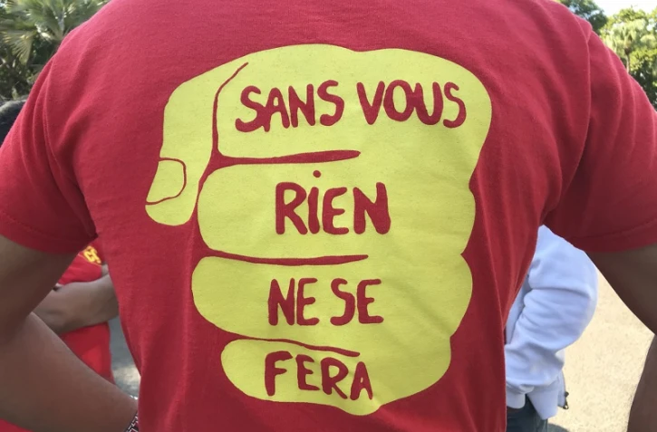 Manifestation contre la réforme des retraites devant la préfecture le 21 septembre 2019