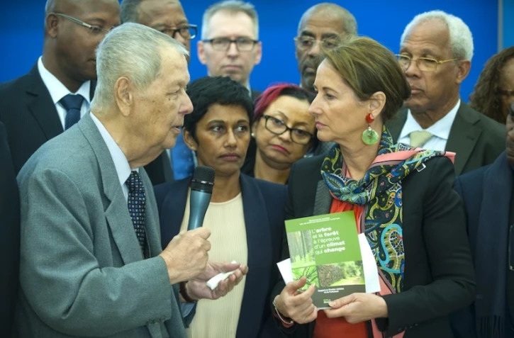 Paul Vergès et Ségolène Royal