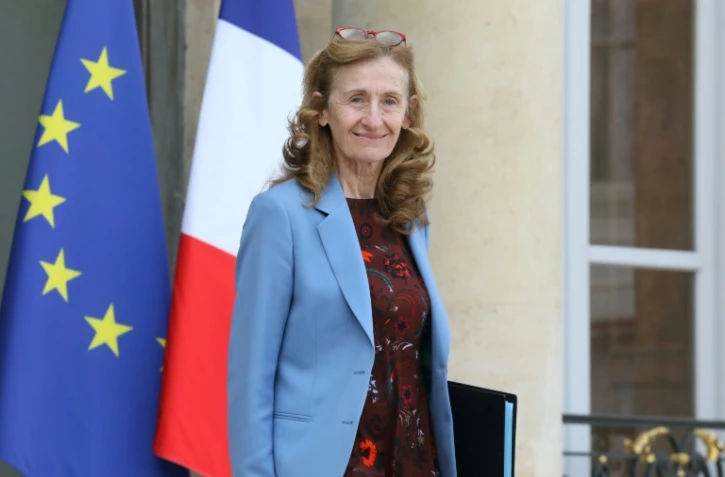 La ministre de la Justice Nicole Belloubet, le 11 avril 2018 à l'Elysée, à Paris