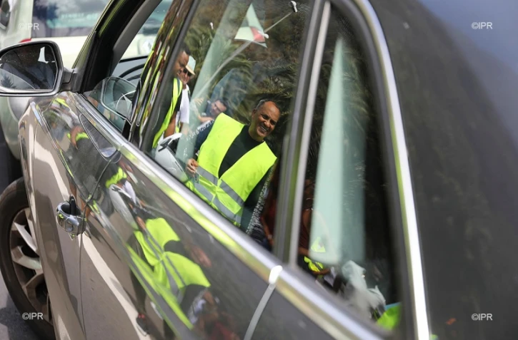 boulevard Lancastel bloqué par les Gilets jaunes