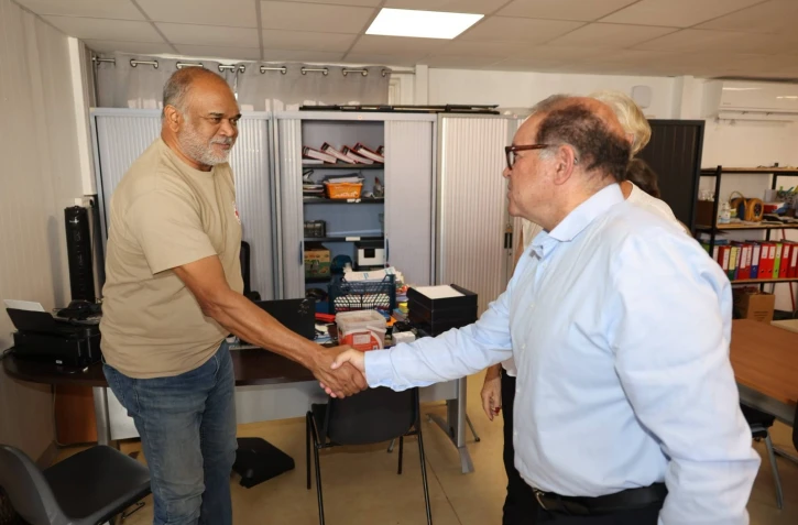 David Lorion rend visite à la Croix-Rouge