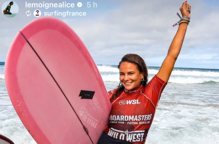 Mondiaux de longboard : Alice Lemoigne termine 9ème, l'équipe de France en bronze [?]