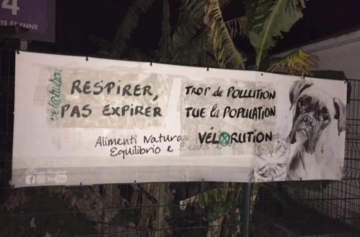 Nouvelle action contre la pub d'Extinction Rebellion Réunion