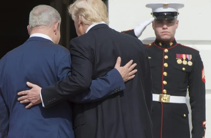 Benjamin Netanyahu et Donald Trump, le 15 février 2017 à la Maison Blanche