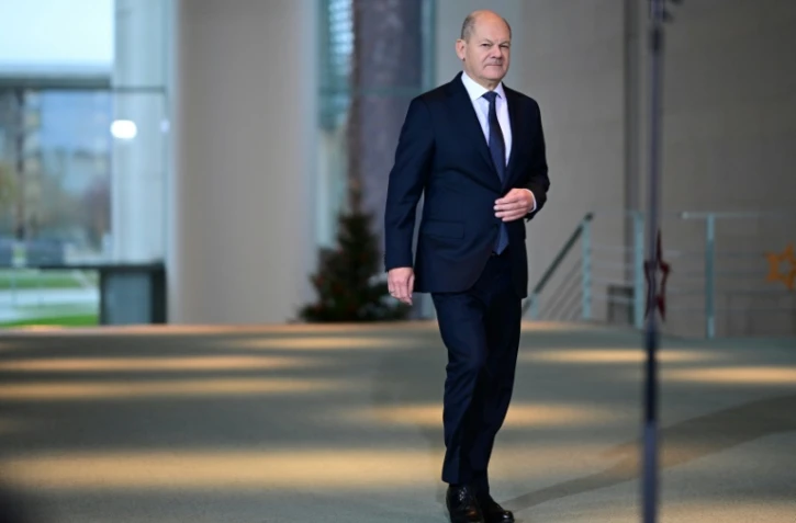 Le chancellier allemand Olaf Scholz au siège de la Chancellerie à Berlin, le 11 décemnbre 2024