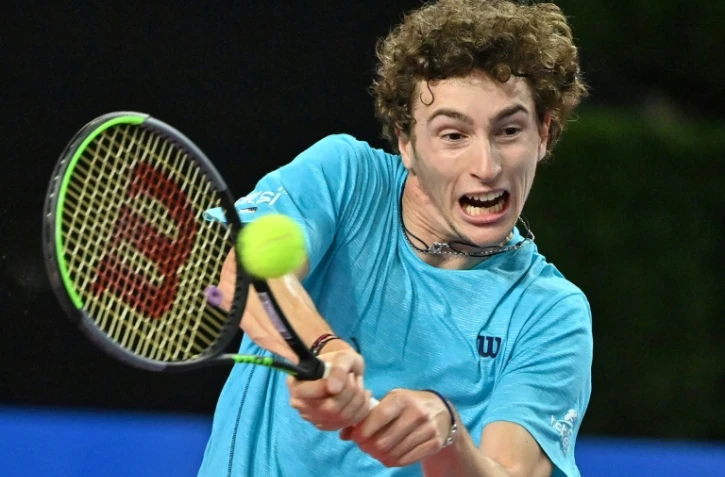 Ugo Humbert lors de l'Open Sud de France, à Montpellier, le 26 février 2021
