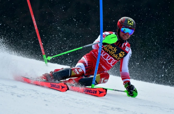L'Autrichien Marcel Hirscher lors du slalom de Coupe du monde de Kranjska Gora le 10 mars 2019