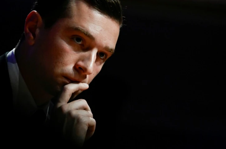 Le président du Rassemblement national Jordan Bardella assiste à une réunion du Medef, le 20 juin 2024 à Paris