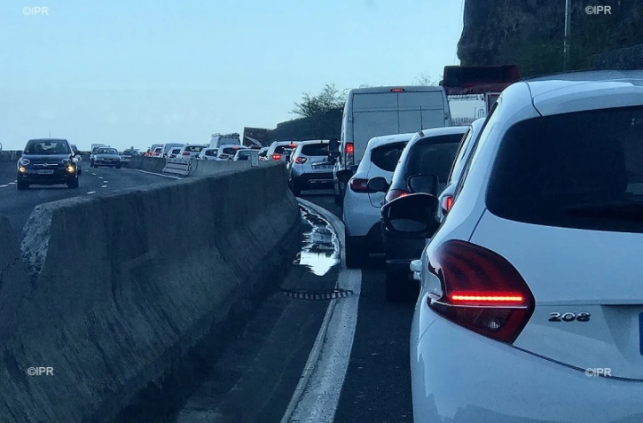 bouchons route du littoral 24 octobre 2019 visite président