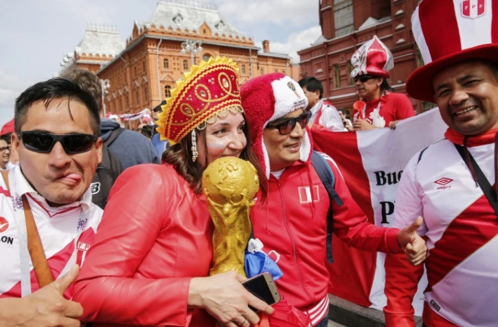 Des supporters péruviens à Moscou, le 14 juin 2018