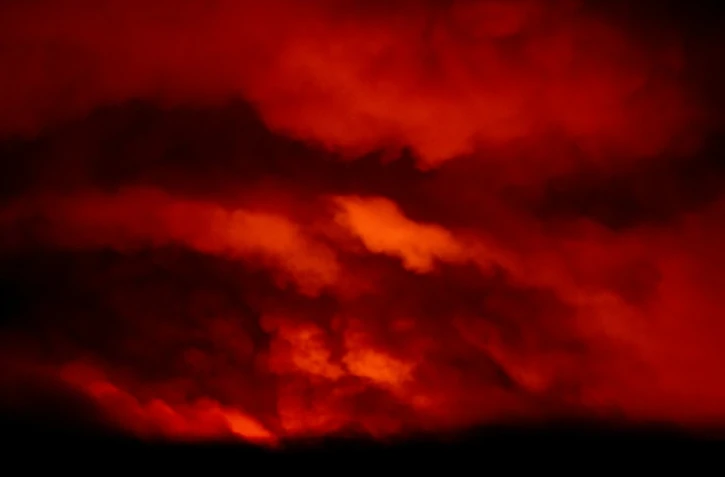 Les flammes du Bootleg Fire, au niveau de Bly, dans l'Etat américain de l'Oregon le 16 juillet 2020