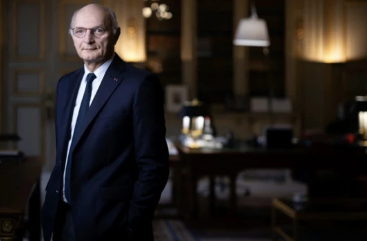 Le ministre de la Justice Didier Migaud le 18 octobre 2024 dans son bureau à Paris ( AFP / JOEL SAGET )