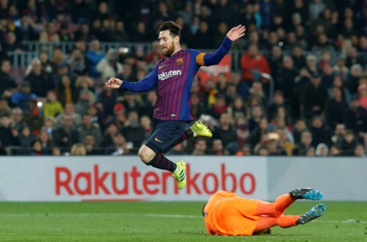 Lionel Messi avec le FC Barcelone face à Valladolid dans le Championnat d'Espagne, le 16 février 2019 à Barcelone