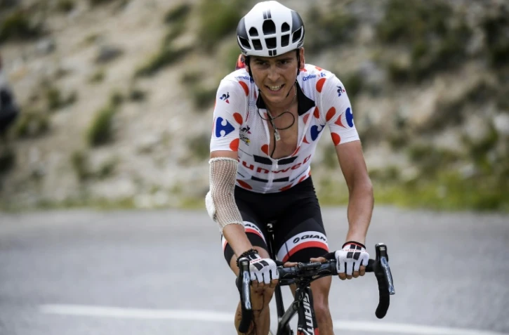 Le Français Warren Barguil lors de la 17e étape du Tour de France, le 19 juillet 2017
