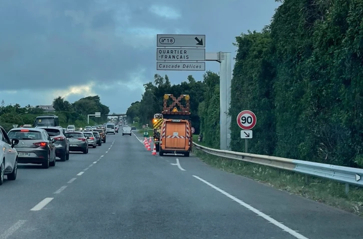 Sainte-Suzanne : accident sur la quatre voies en direction de l'est