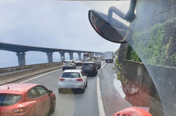Accident pointe du gouffre route du littoral