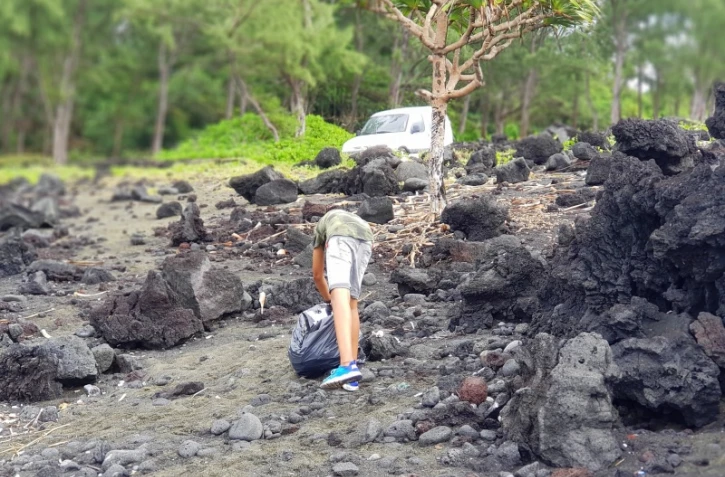 Ramassage déchets Piton Sainte Rose