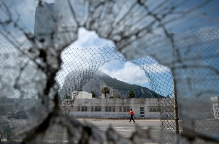La frontière entre l'Espagne et le territoire britannique de Gibraltar, vue depuis La Línea de la Concepción, dans le sud de l'Espagne, le 29 juin 2026