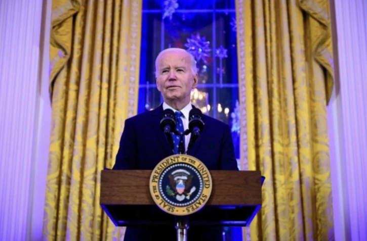 Le président américain sortant Joe Biden à la Maison Blanche, le 16 décembre 2024 à Washington ( AFP / Jim WATSON )
