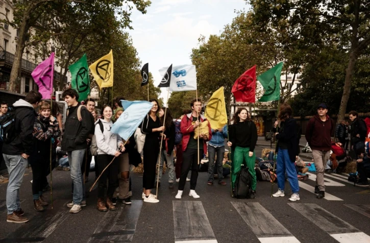 Manifestation à Paris et blocage des routes par Extinction rebelle le 7 octobre 2019
