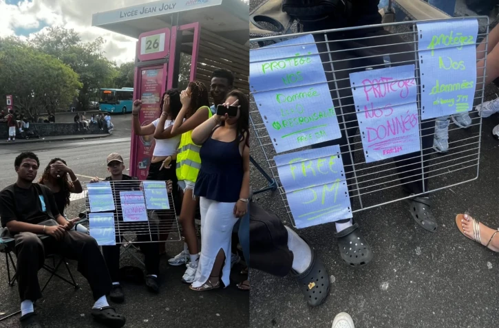 Manif lycée Jean Joly Saint-Louis