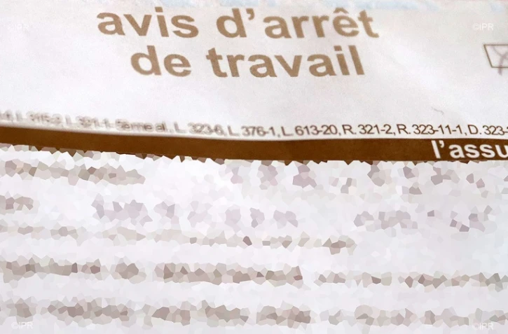 avis d'arrêt de travail 